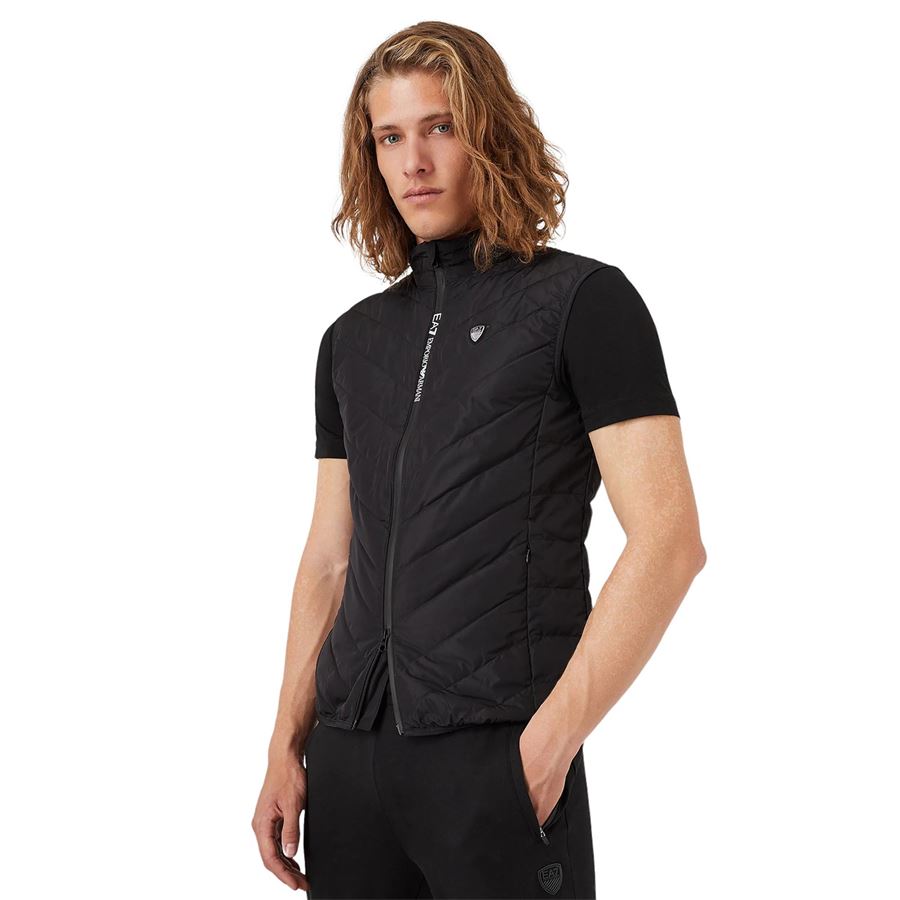 MAN WOVEN DOWN WAISTCOAT GILET PIUMINO EA7 | 8NPQ031200