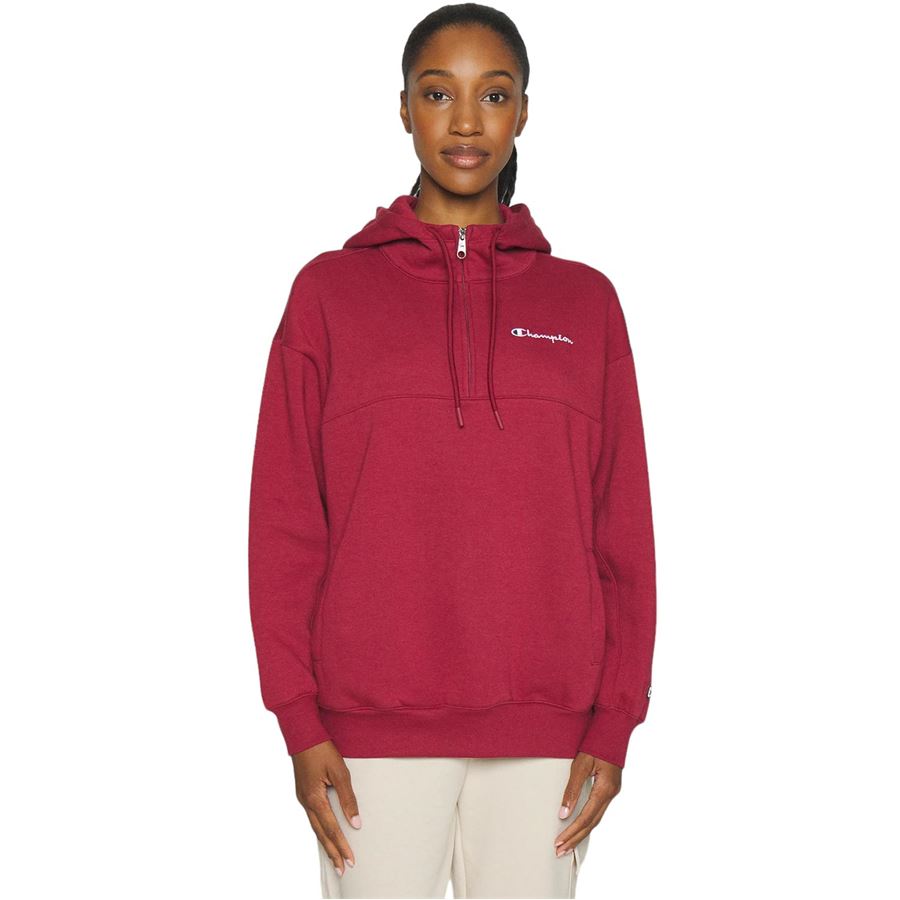 Hooded Half Zip Sweatshirt felpa donna Champion | 116581RS508