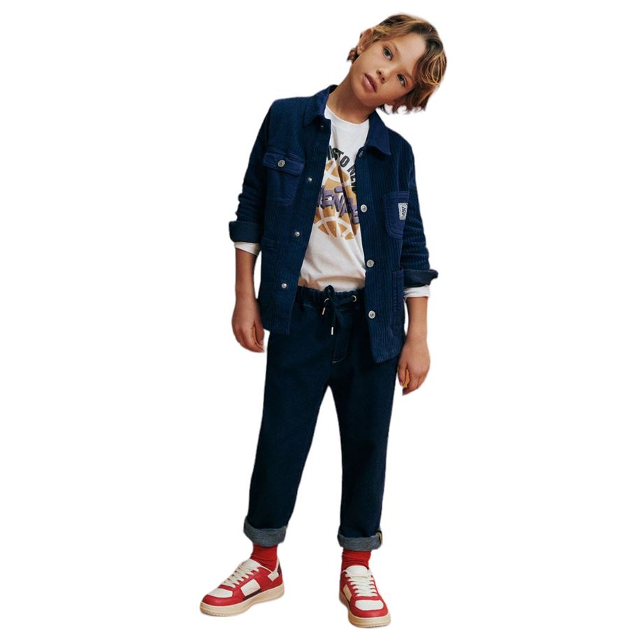 PANTALONE CHINO EL.FILET DTR FELPA DENIM Please | PE84/B95B1906