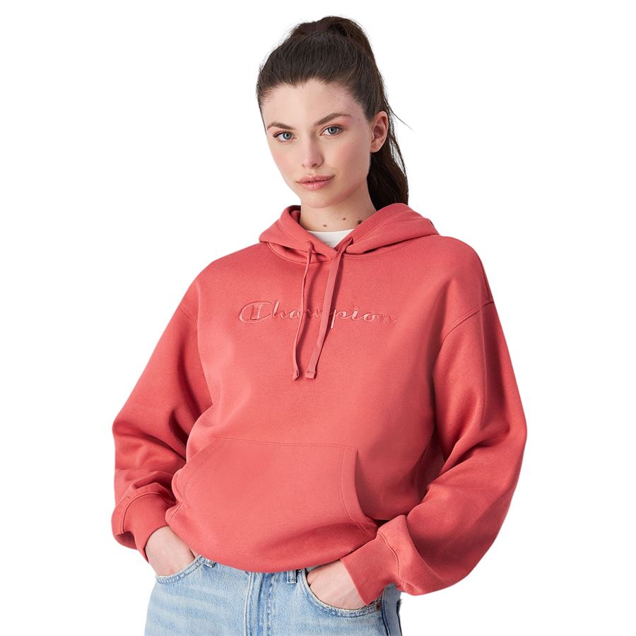 Felpa da donna con cappuccio con logo grande tono su tono Champion | 117581RS050