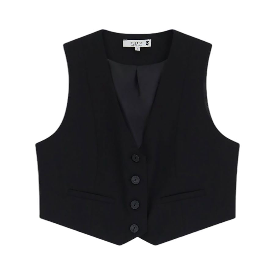 Gilet con abbottonatura singola e tasche Please | L975FF02L1900