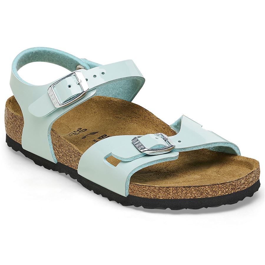 Rio Kids surf green, Birko Flor Patent - Calz. Stretta Birkenstock | 1026870XX