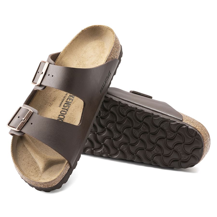 Arizona dark brown, birko flor - calz. Stretta ciabatta unisex uomo donna Birkenstock | 051703X