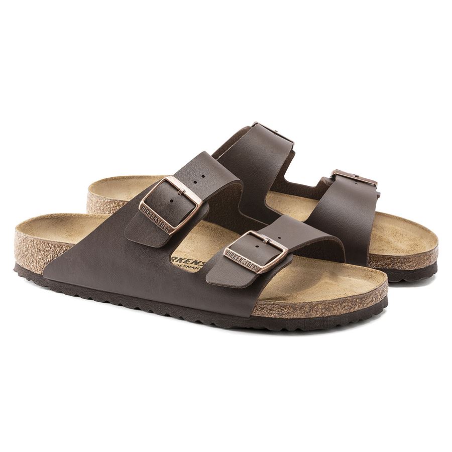 Arizona dark brown, birko flor - calz. Stretta ciabatta unisex uomo donna Birkenstock | 051703X
