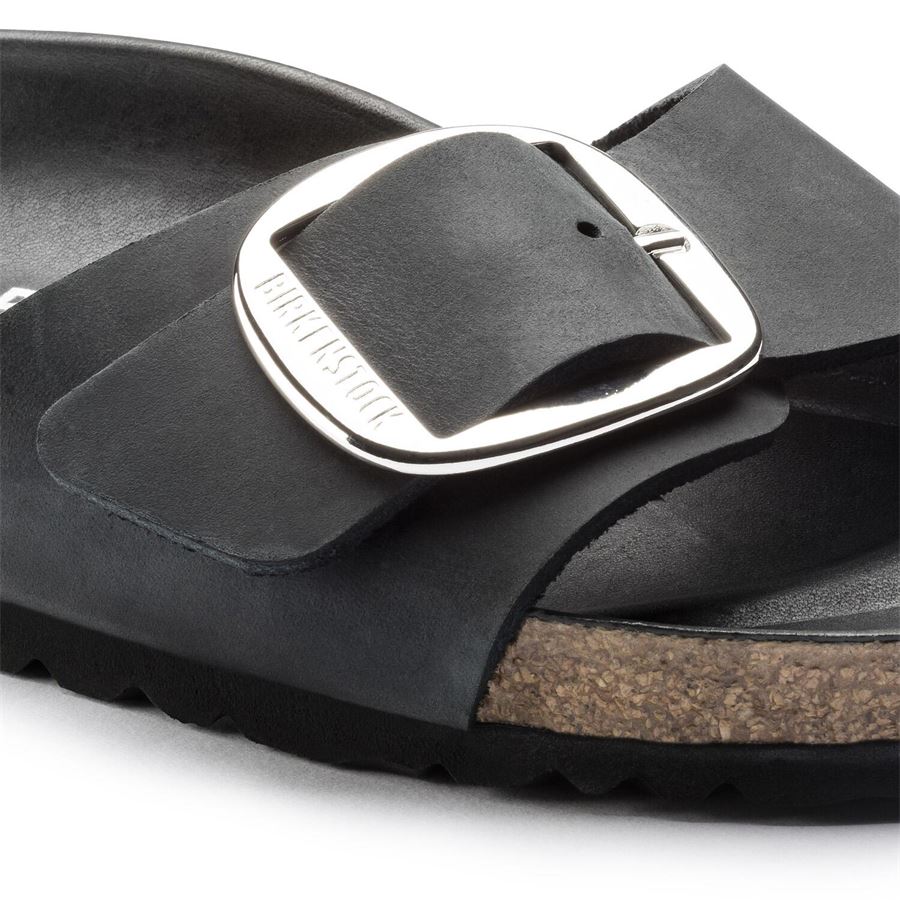 Madrid Big Buckle black, Oiled Leather - Calz. Stretta Birkenstock | 1006523X