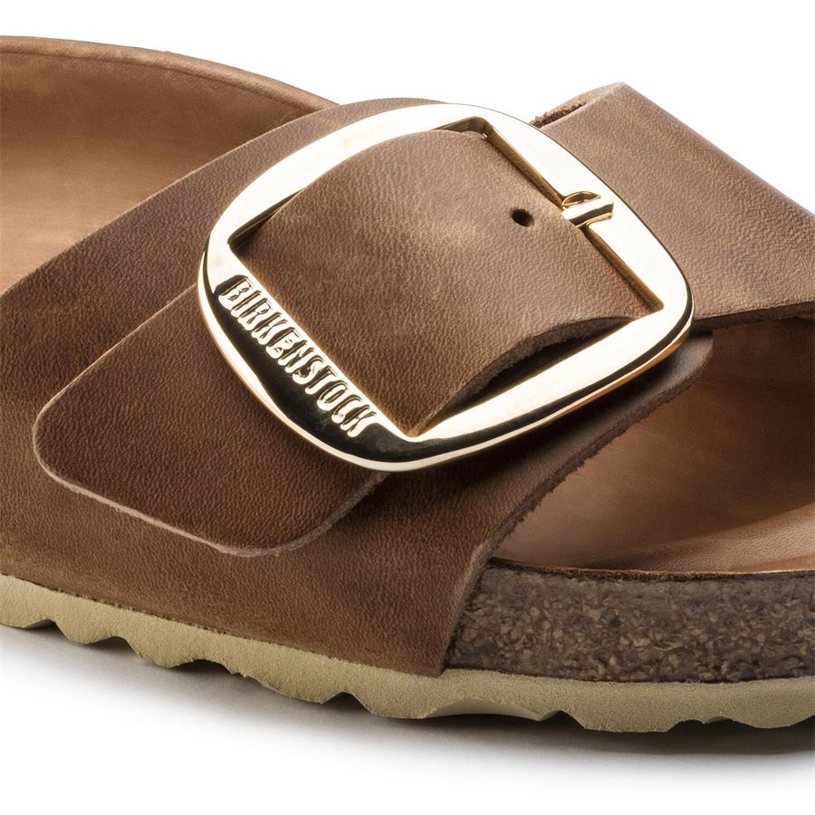 Madrid Big Buckle cognac, Oiled Leather - Calz. Stretta Birkenstock | 1006525X