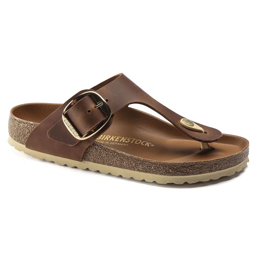 Gizeh Big Buckle in pelle oliata calzata normale da donna Birkenstock | 1018745X