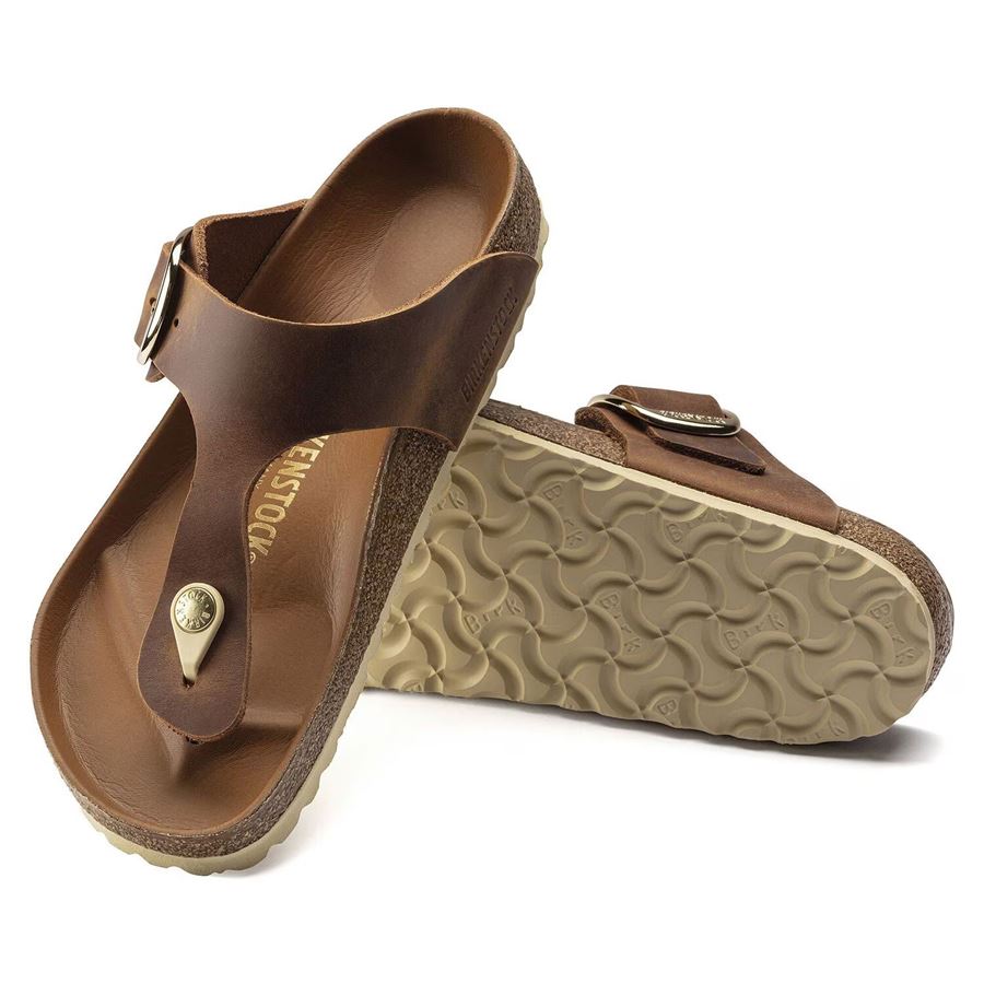 Gizeh Big Buckle in pelle oliata calzata normale da donna Birkenstock | 1018745X
