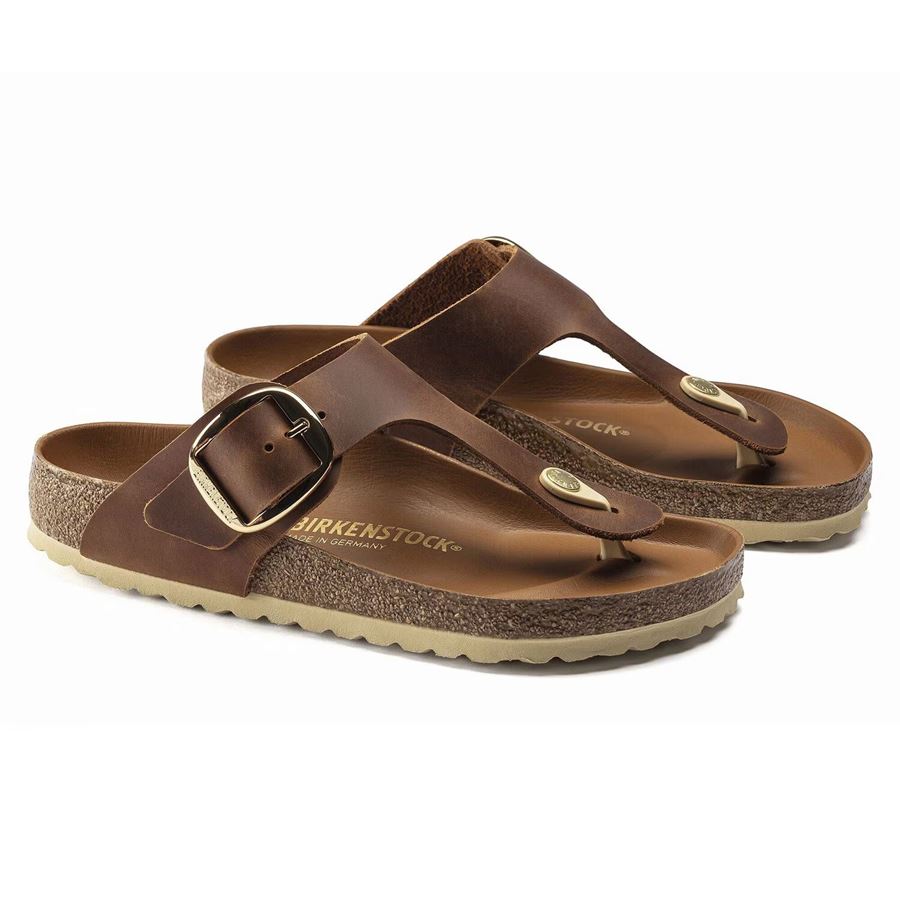 Gizeh Big Buckle in pelle oliata calzata normale da donna Birkenstock | 1018745X