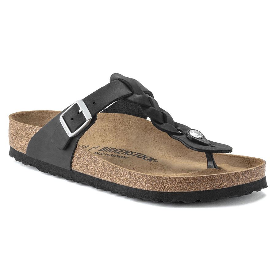 Gizeh Braided black, Oiled Leather - Calz. Normale Birkenstock | 1021349X