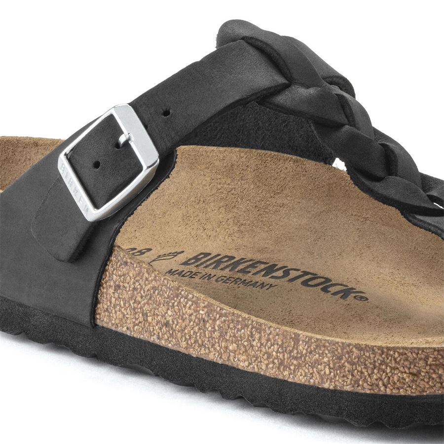 Gizeh Braided black, Oiled Leather - Calz. Normale Birkenstock | 1021349X