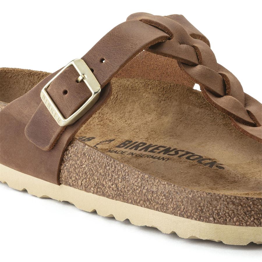 Gizeh Braided Cognac, Oiled Leather - Calz. Normale infradito da donna Birkenstock | 1021355X