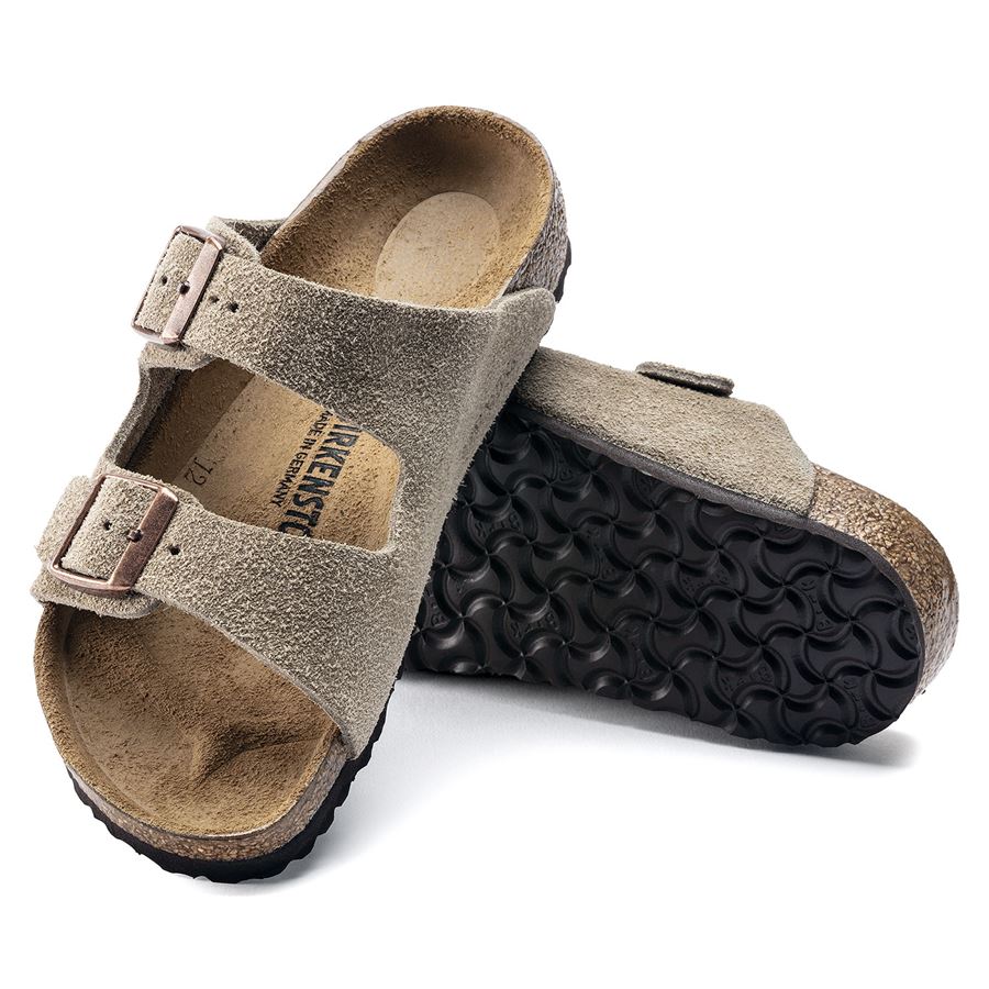 Arizona Kids taupe, Suede Leather - Calz. Stretta Birkenstock | 1021704X