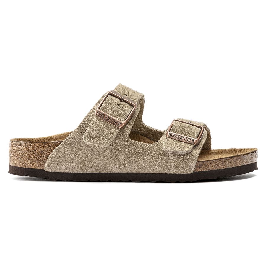 Arizona Kids taupe, Suede Leather - Calz. Stretta Birkenstock | 1021704X