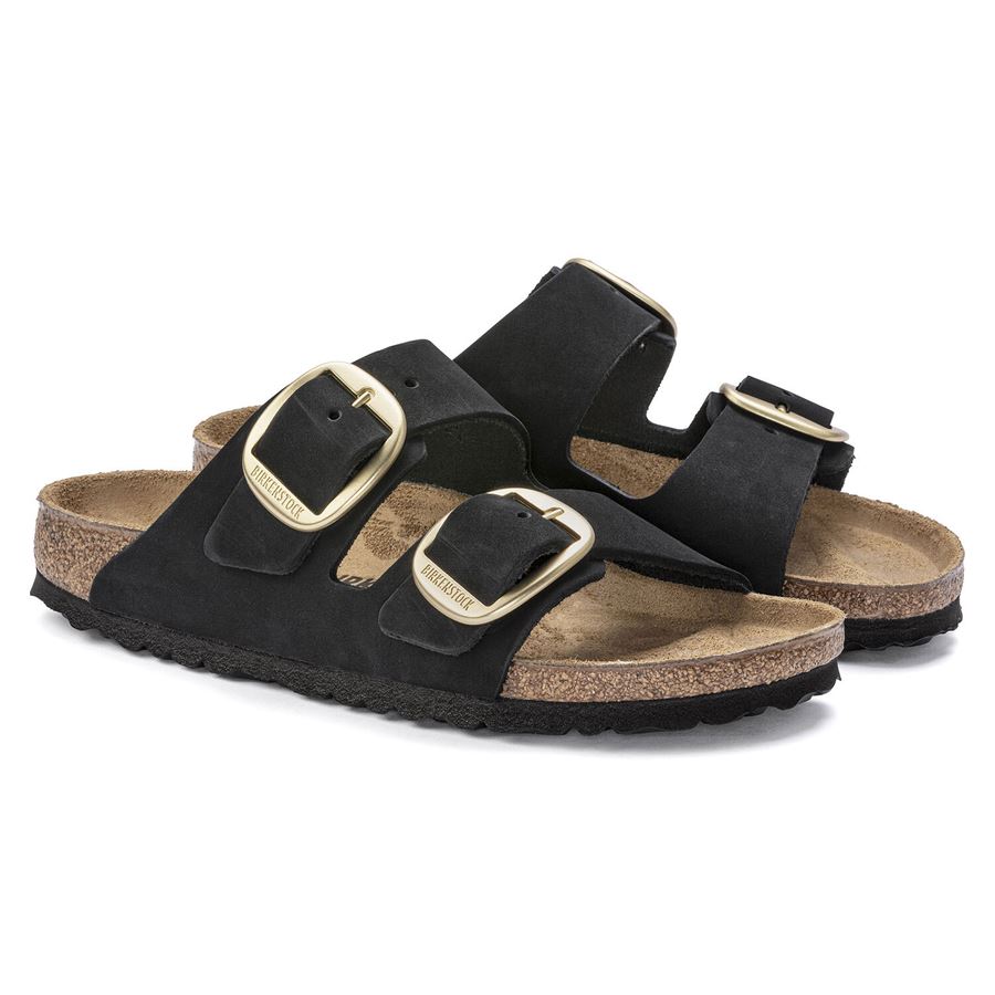 Arizona Big Buckle black, Nubuck Leather - Calz. Stretta Birkenstock | 1023290X