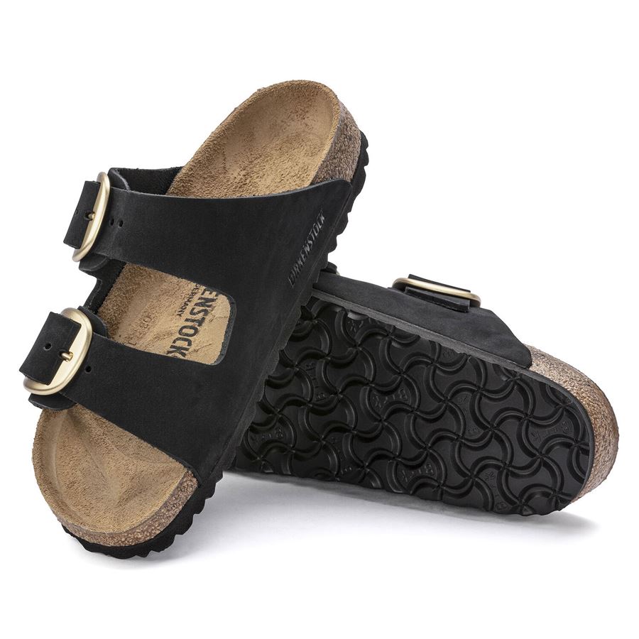 Arizona Big Buckle black, Nubuck Leather - Calz. Stretta Birkenstock | 1023290X