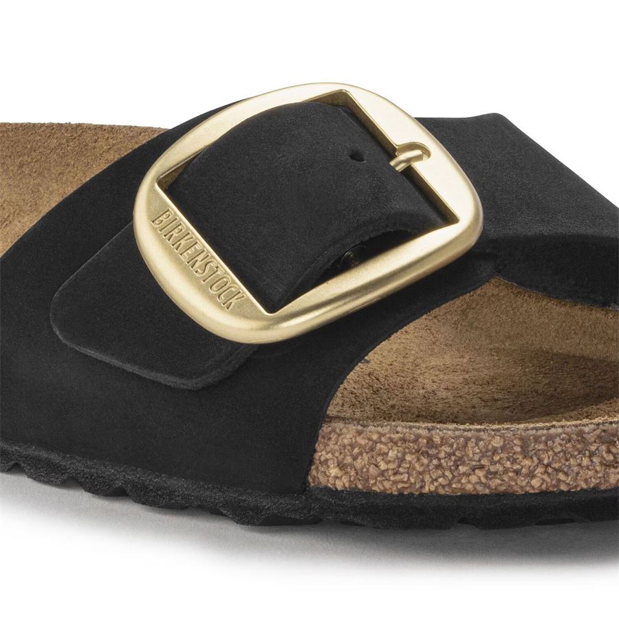 Madrid Big Buckle Black, Nubuck Leather - Calz. Stretta Ciabatta Da Donna Birkenstock | 1023373X
