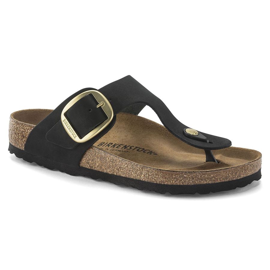 Gizeh Big Buckle black, Nubuck Leather - Calz. Normale Birkenstock | 1024019X