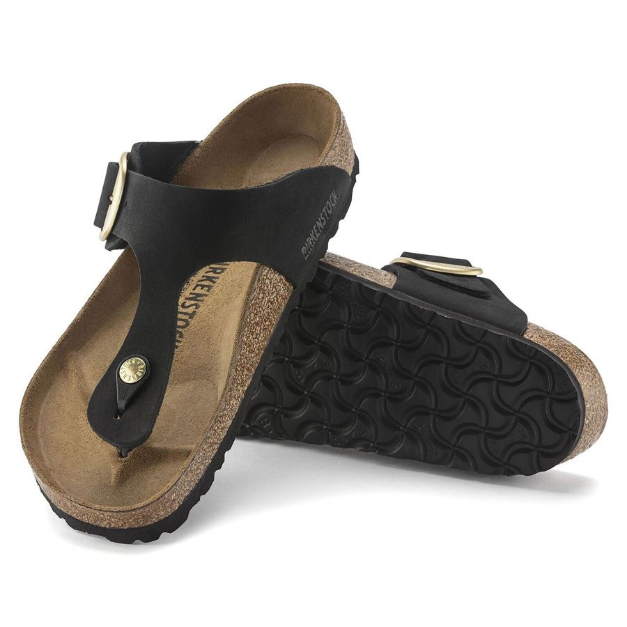 Gizeh Big Buckle black, Nubuck Leather - Calz. Normale Birkenstock | 1024019X