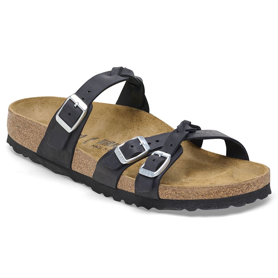 Franca Braided black, Oiled Leather - Calz. Stretta Birkenstock | 1026334X
