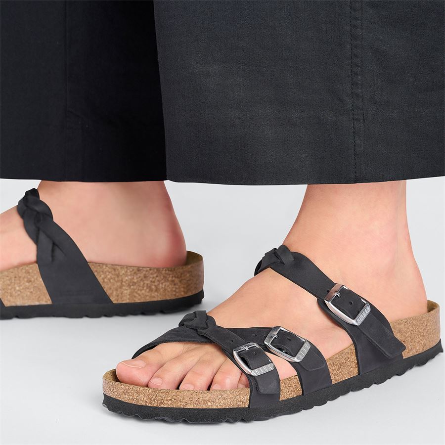 Franca Braided black, Oiled Leather - Calz. Stretta Birkenstock | 1026334X