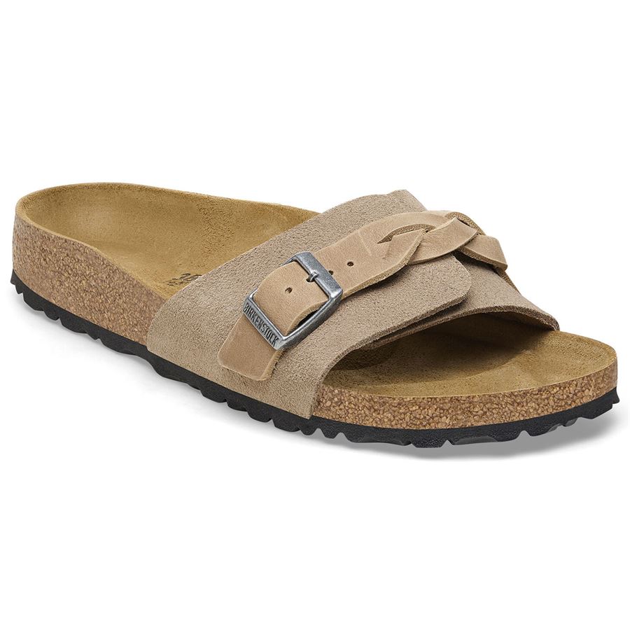 Oita Braided taupe, Suede Leather - Calz. Stretta ciabatta da donna Birkenstock | 1026730X