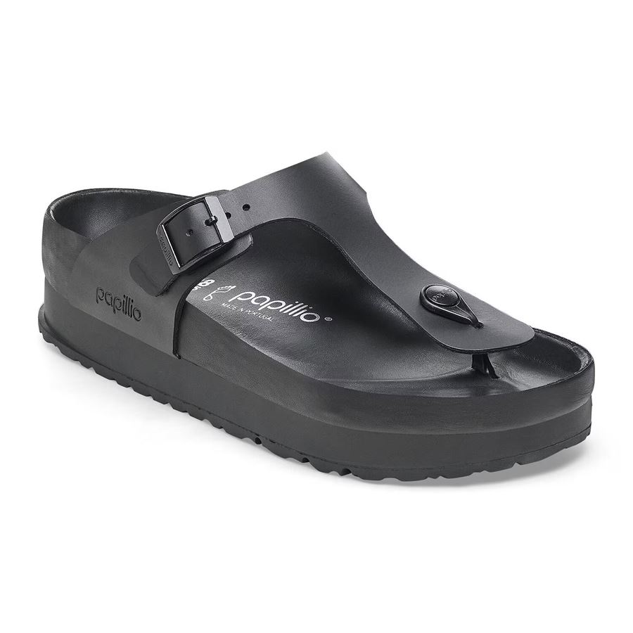 Gizeh Platf Exquisite Black, Natural Leather - Calz. Normale infradito da donna Birkenstock | 1026874X