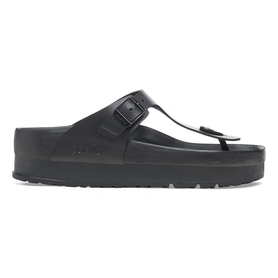 Gizeh Platf Exquisite Black, Natural Leather - Calz. Normale infradito da donna Birkenstock | 1026874X