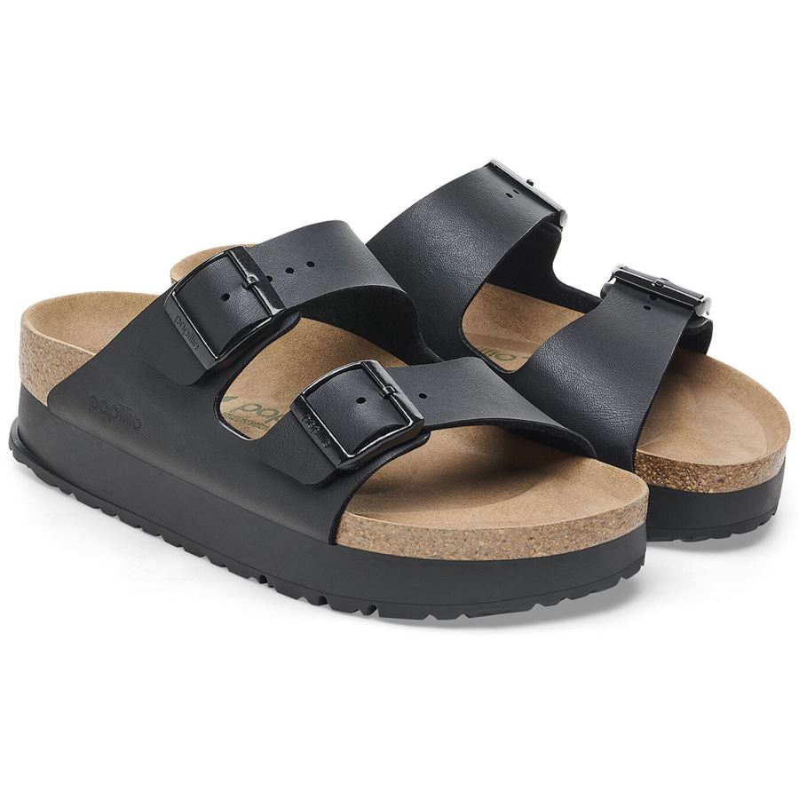 Arizona Pap Flex Platform black veg, Birko Flor - Calz. Stretta ciabatta da donna Birkenstock | 1027395X