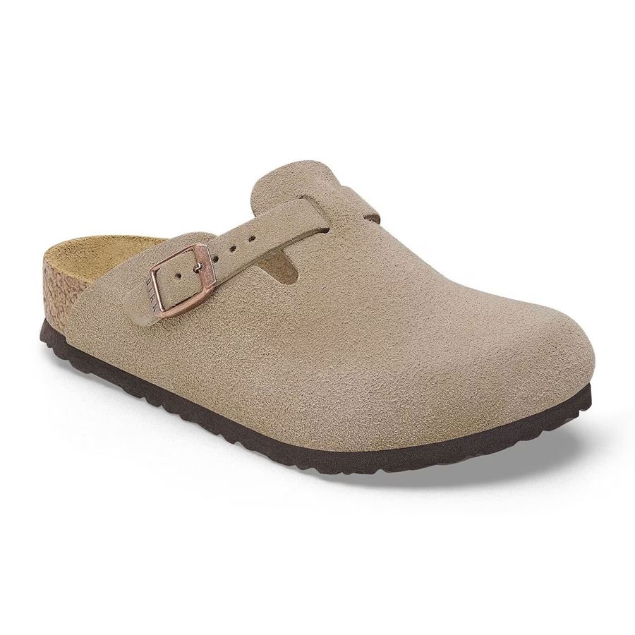 Boston Kids Taupe, Suede Leather - Calz. Stretta sabot da bambini Birkenstock | 1027875X
