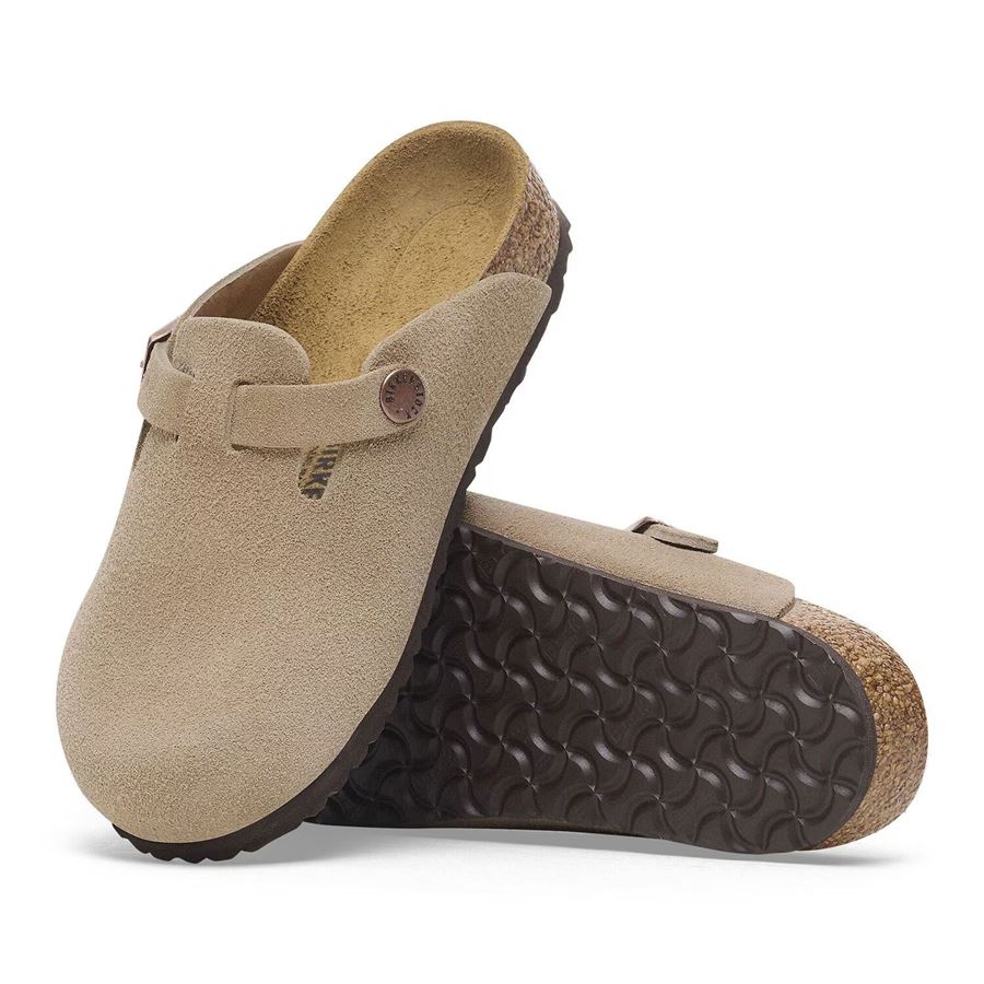 Boston Kids Taupe, Suede Leather - Calz. Stretta sabot da bambini Birkenstock | 1027875X