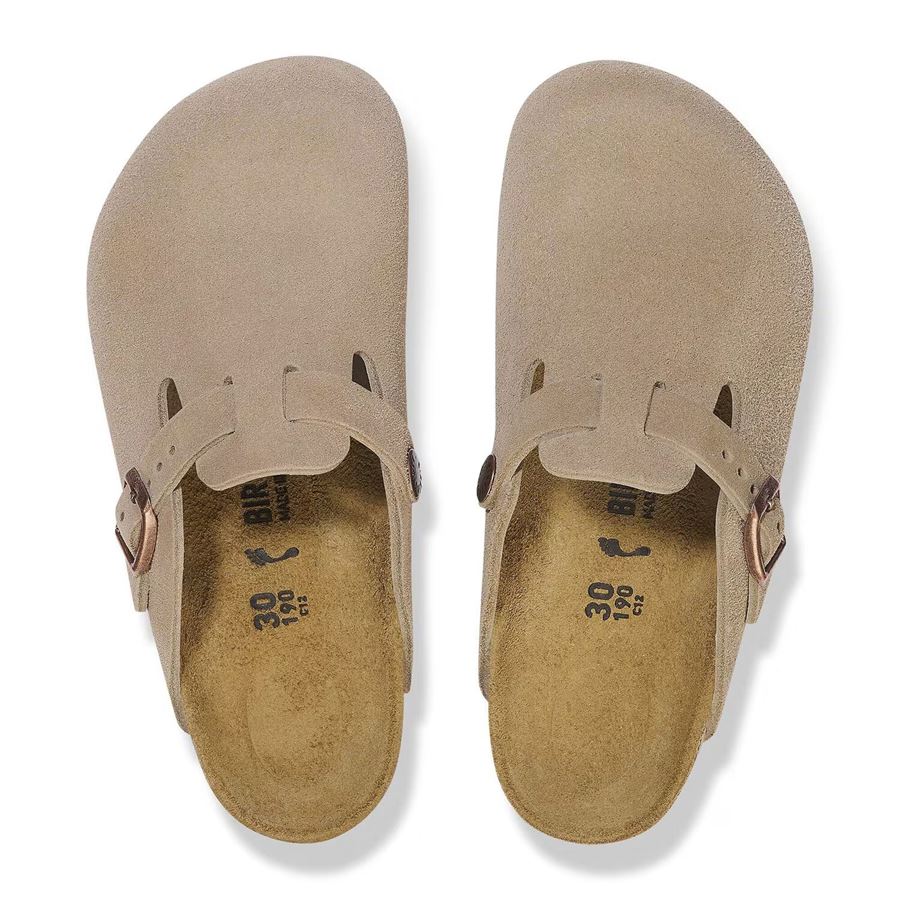 Boston Kids Taupe, Suede Leather - Calz. Stretta sabot da bambini Birkenstock | 1027875X