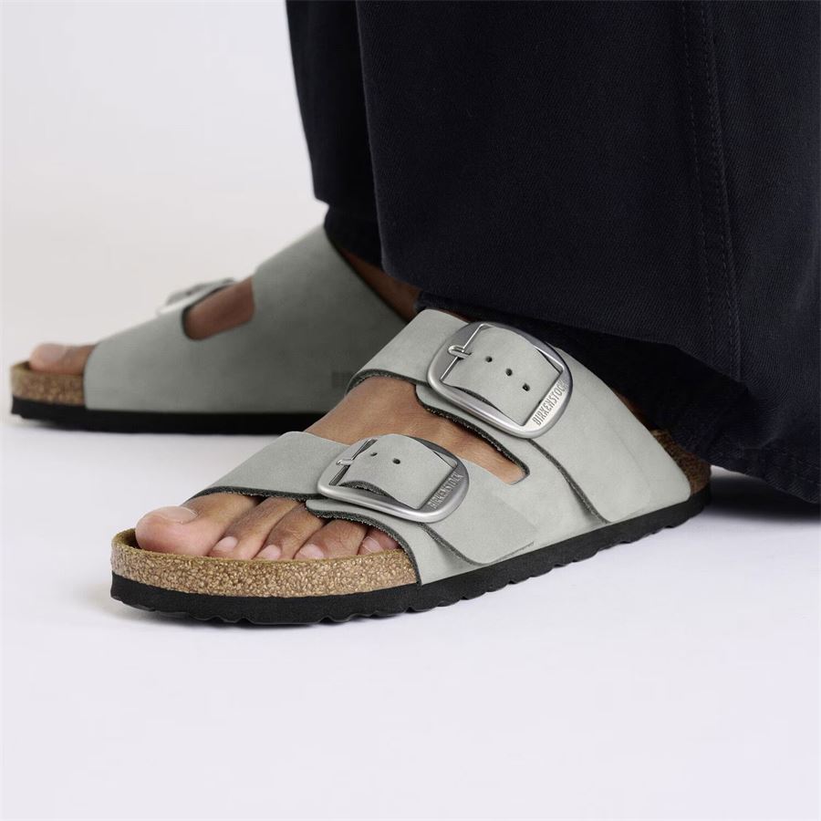 Arizona Big Buckle pure sage, Nubuck Leather Calzata stretta Birkenstock | 1029311X