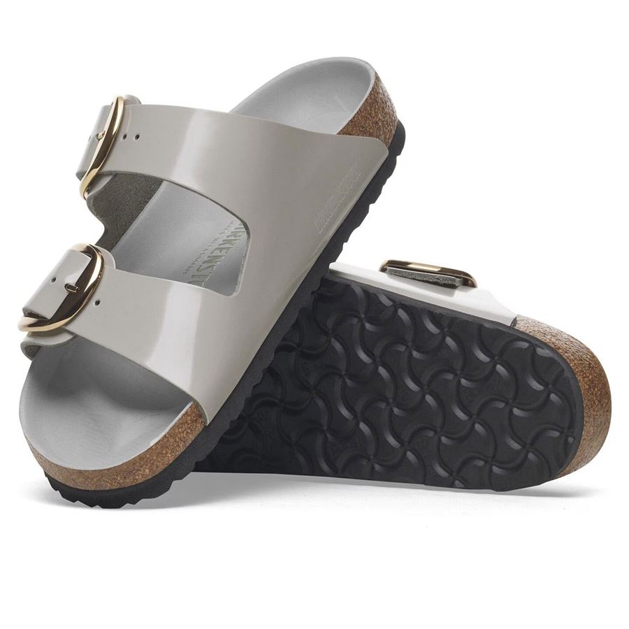 Arizona Big Buckle shine stone coin, Natural Lea - Calz. Stretta ciabatta da donna Birkenstock | 1029391X
