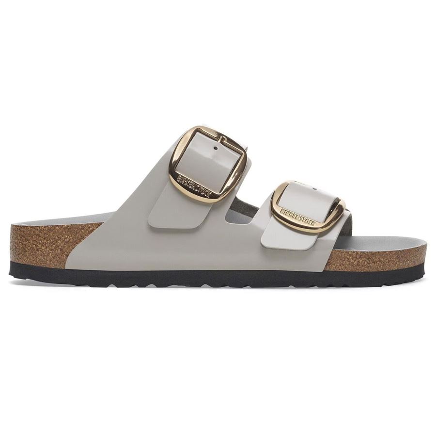 Arizona Big Buckle shine stone coin, Natural Lea - Calz. Stretta ciabatta da donna Birkenstock | 1029391X