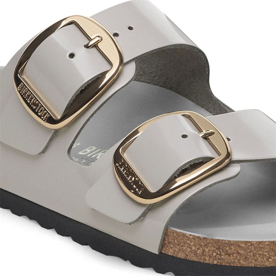 Arizona Big Buckle shine stone coin, Natural Lea - Calz. Stretta ciabatta da donna Birkenstock | 1029391X
