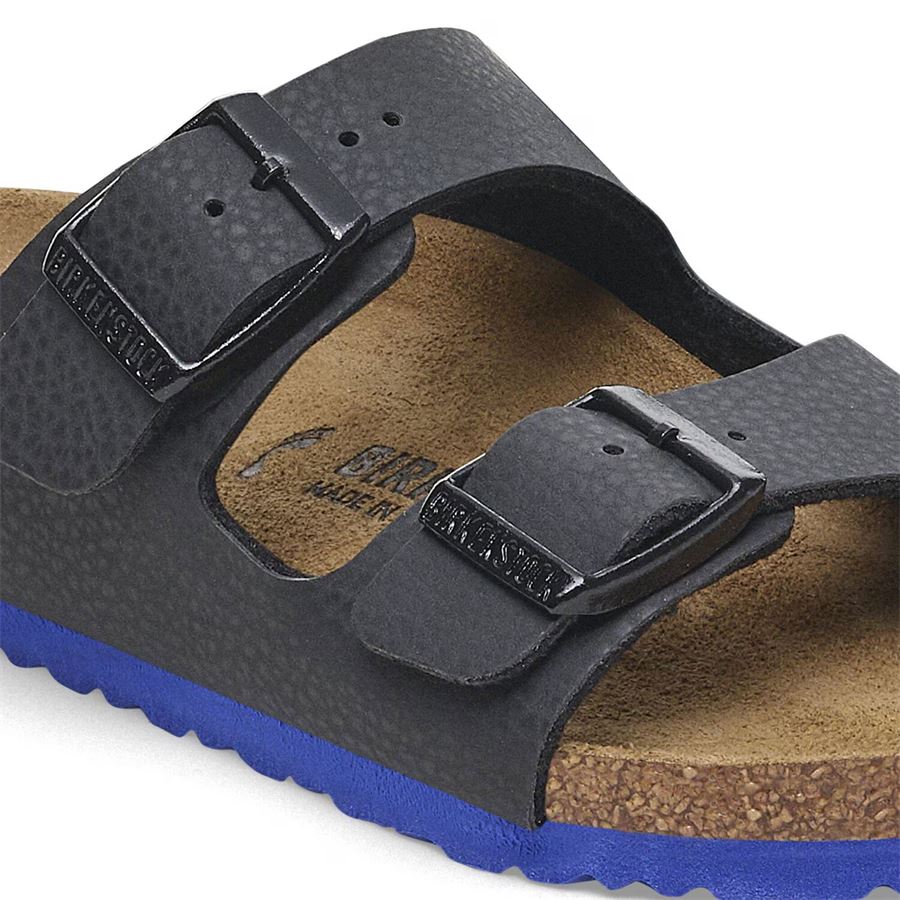 Arizona Kids desert soil black/blue, Birko Flor - Calz. Stretta ciabatta da bambino Birkenstock | 1029491X