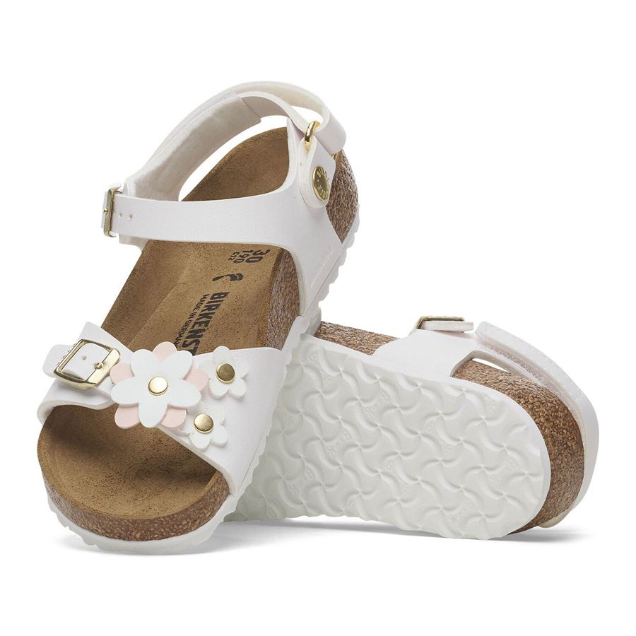 Rio Hl Kids Flowers White, Birko Flor - Calz. Stretta sandalo da bambina Birkenstock | 1029561XX