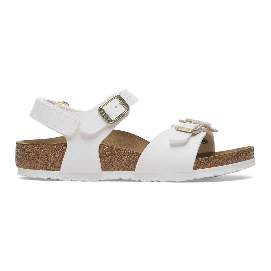 Rio Hl Kids Flowers White, Birko Flor - Calz. Stretta sandalo da bambina Birkenstock | 1029561X