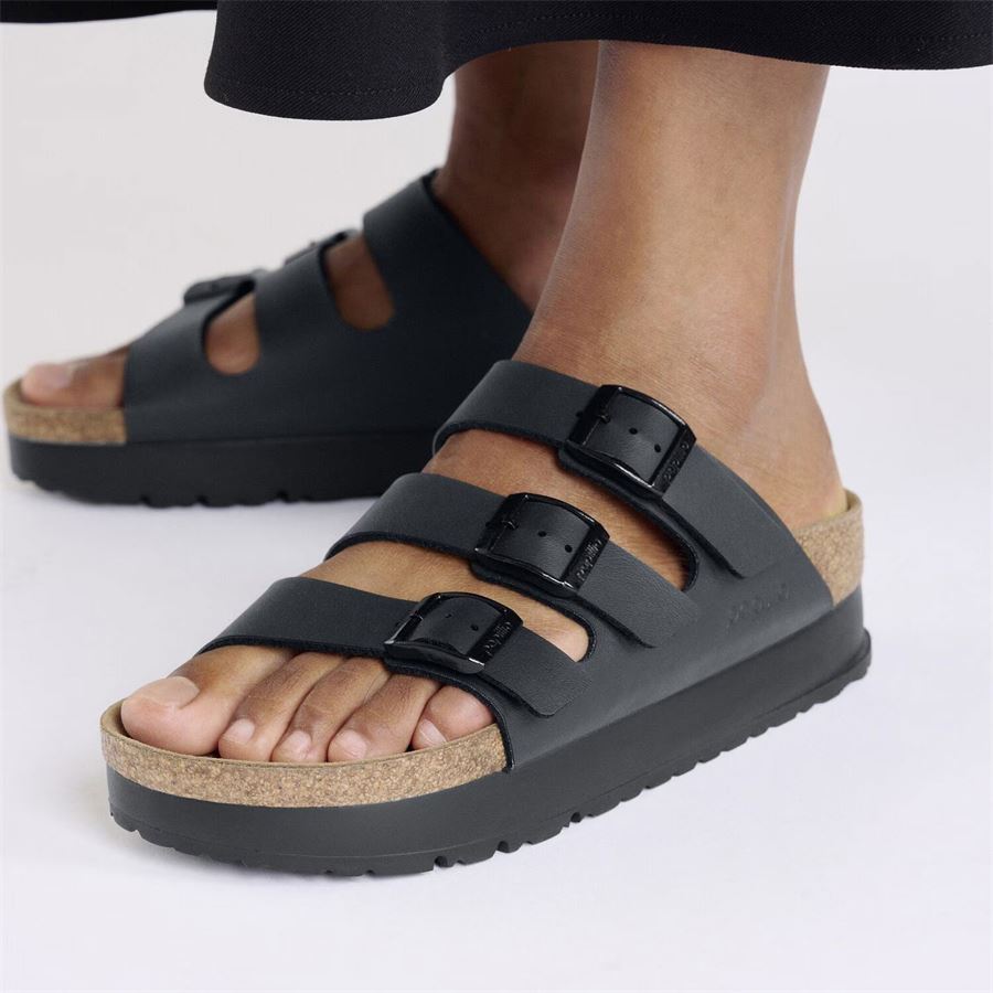Florida Platf Black Veg, Birko Flor - Calz. Stretta ciabatta da donna Birkenstock | 1029737X