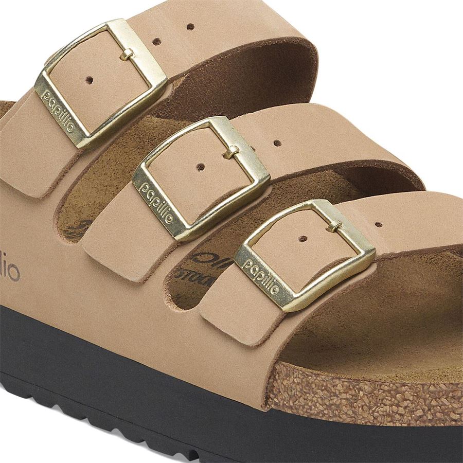 Florida Platf sandcastle, Nubuck Leather - Calz. Stretta ciabatta da donna Birkenstock | 1029760X