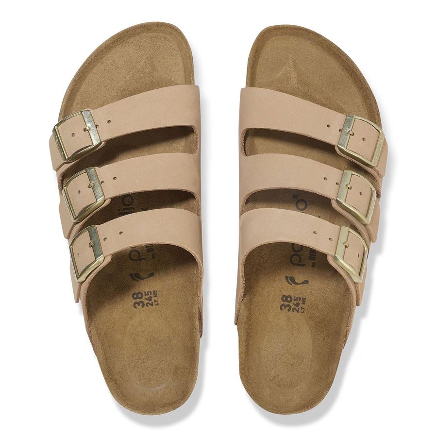 Florida Platf sandcastle, Nubuck Leather - Calz. Stretta ciabatta da donna Birkenstock | 1029760X