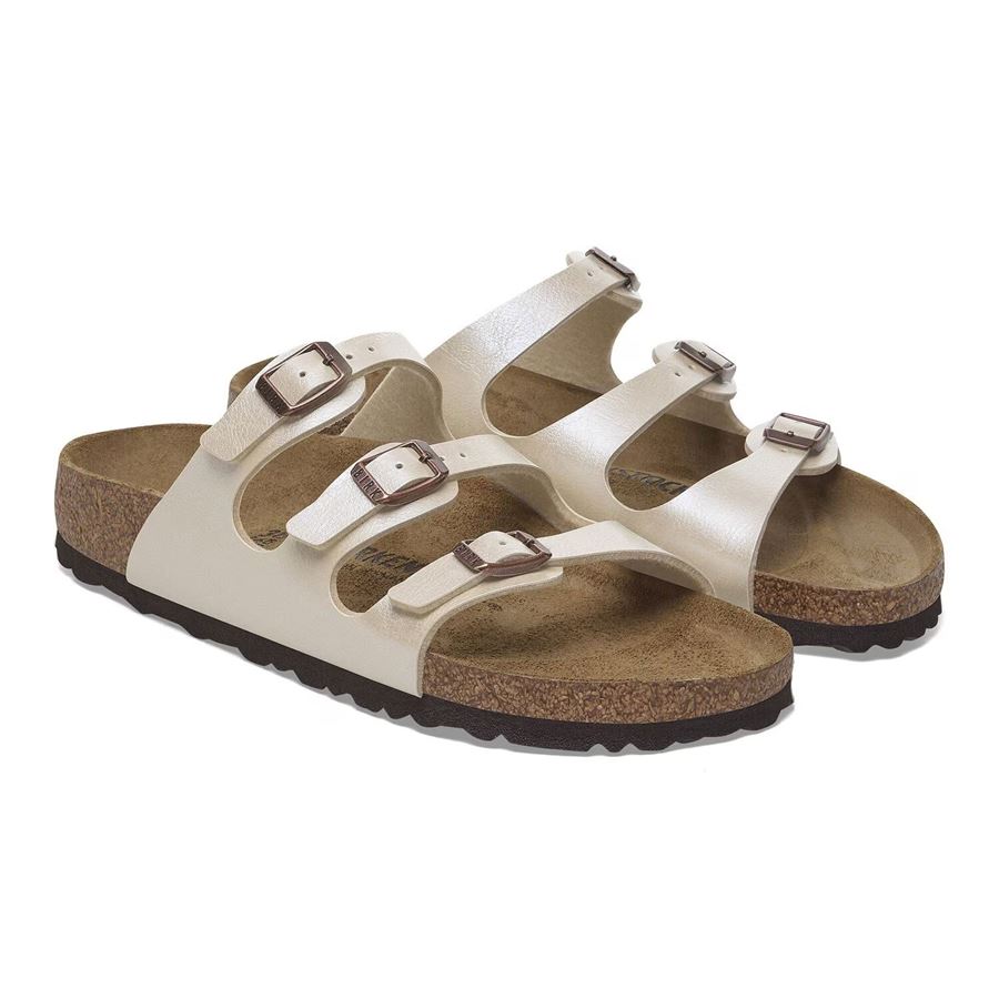 Florida graceful pearl white, Birko Flor - Calz. Stretta ciabatta da donna Birkenstock | 1029818X