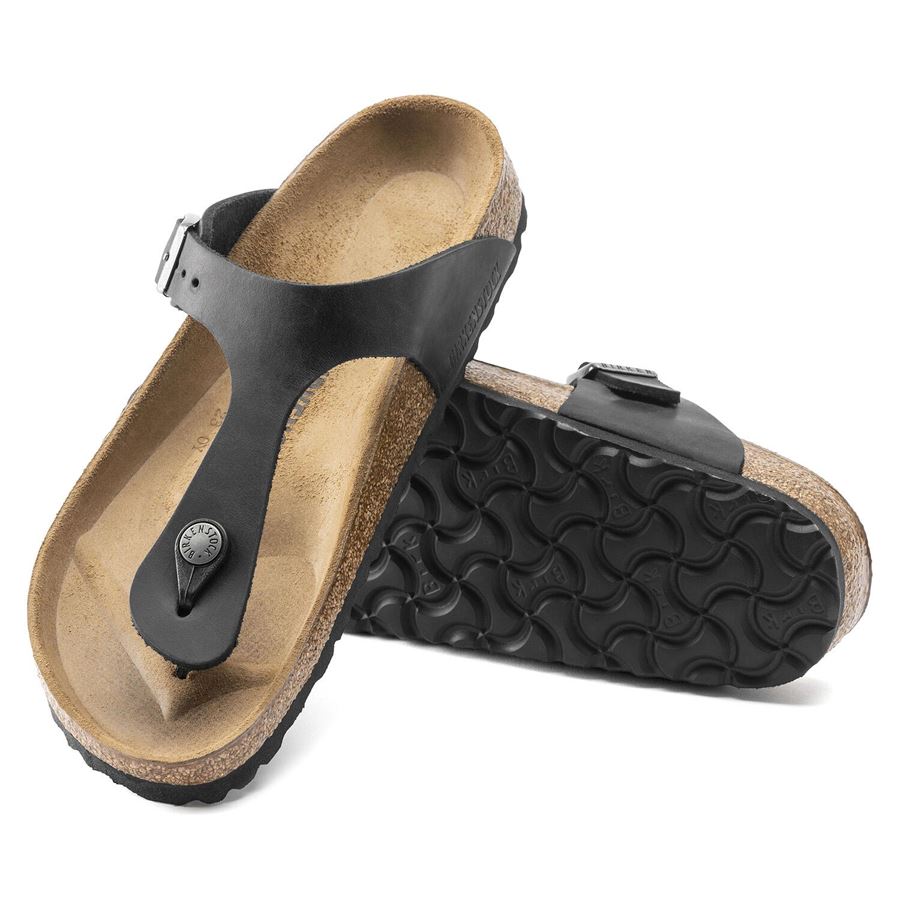 Gizeh black, Oiled Leather - Calz. Normale Birkenstock | 845251X