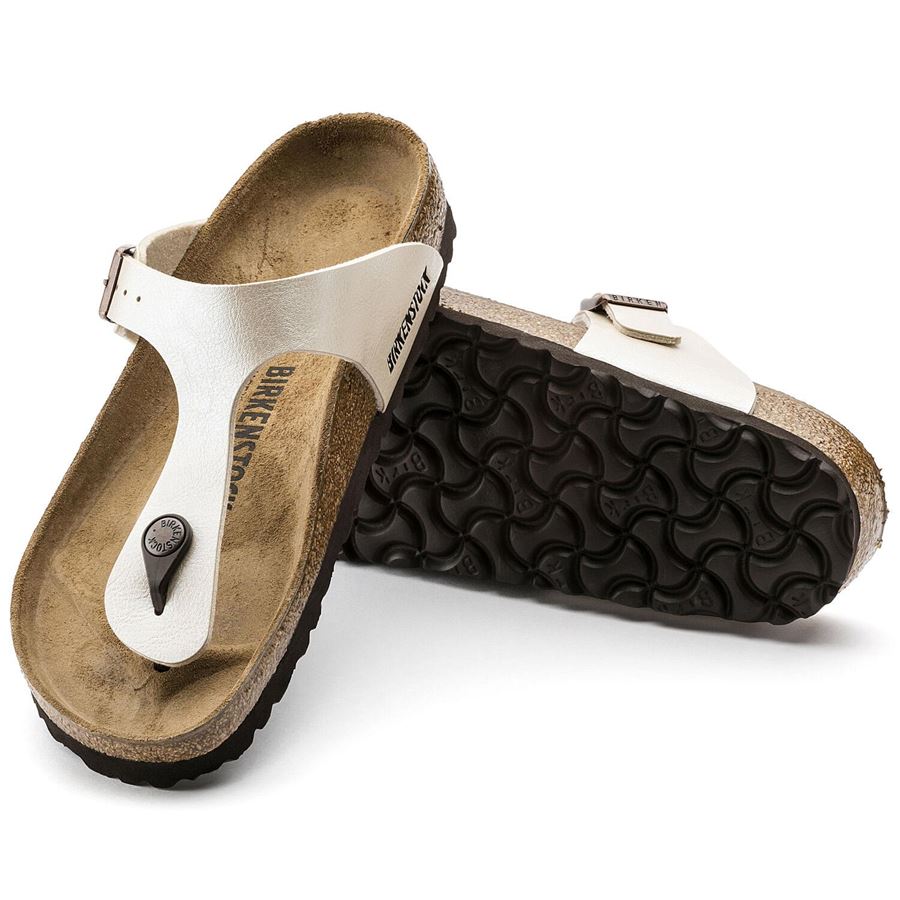 Gizeh pearl white, Birko Flor Graceful - Calz. Normale Birkenstock | 943871X