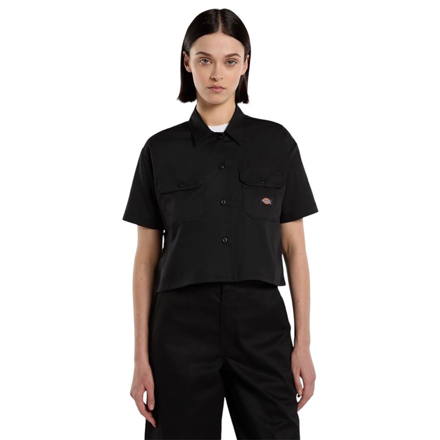 W Work Shirt Cropped Ss camicia a manica corta da donna Dickies | DKDFS573BLK