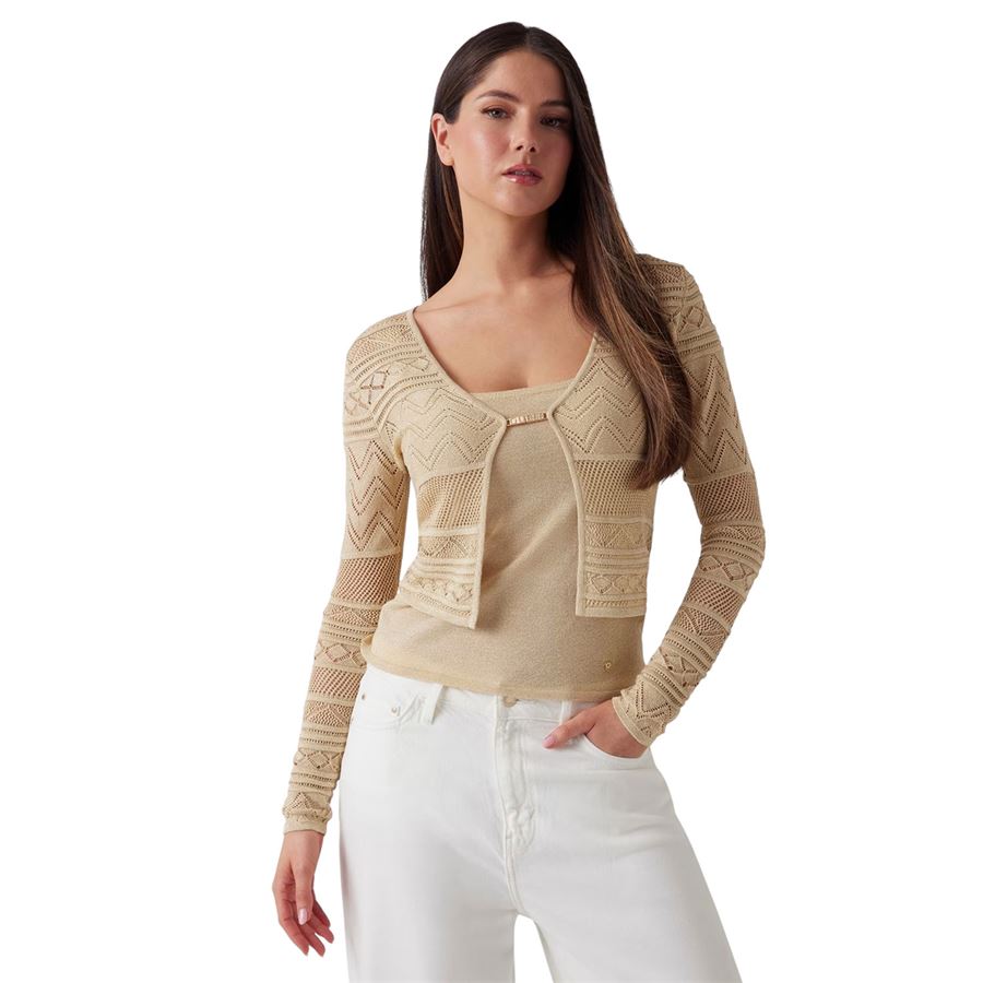 Nellie Cardigan in maglia traforata da donna Guess | W5GR15/Z3E22GLDL