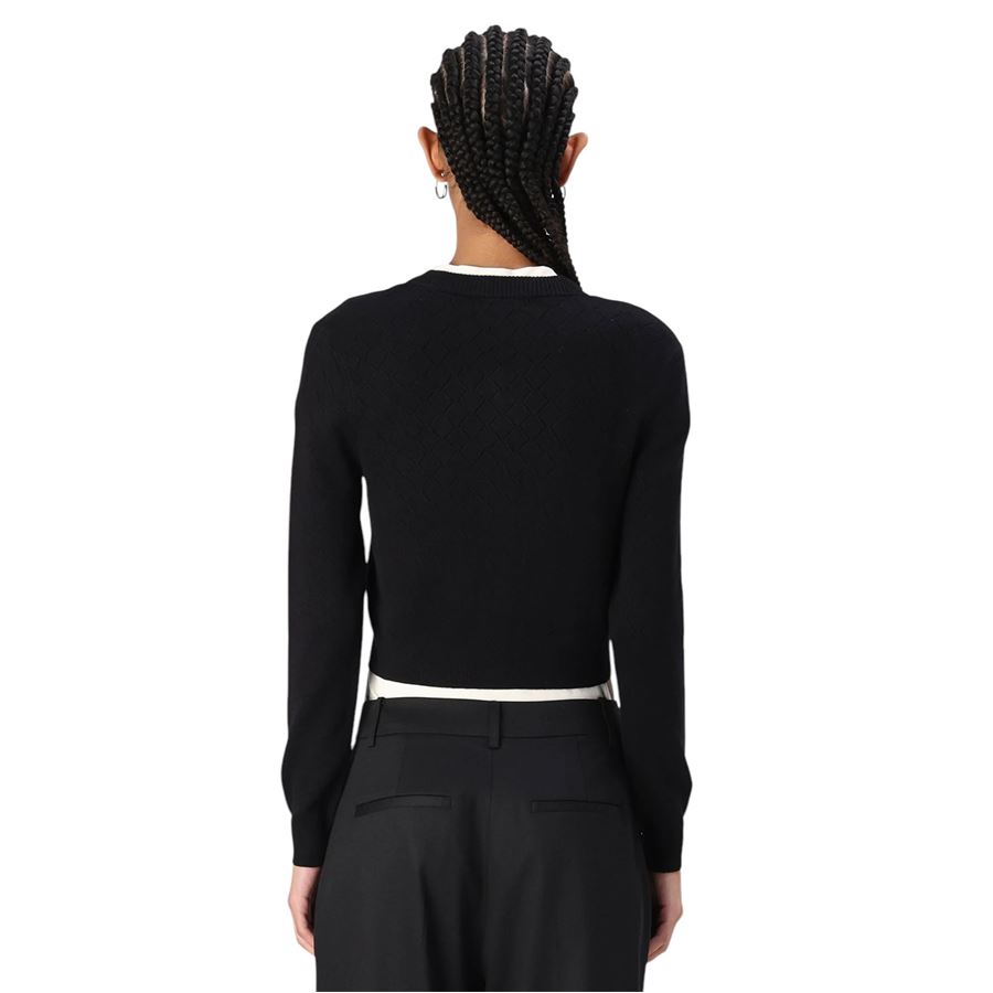 Holland cardigan cropped traforato da donna Guess | W5RR23/Z2YJ2JBLK