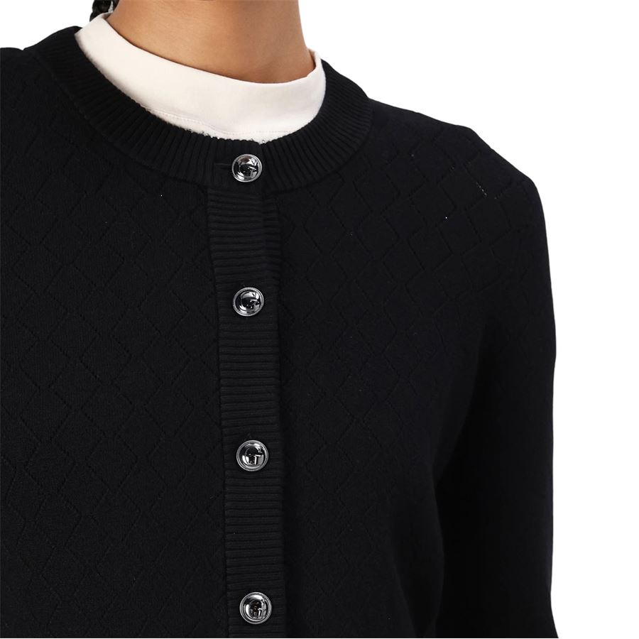 Holland cardigan cropped traforato da donna Guess | W5RR23/Z2YJ2JBLK