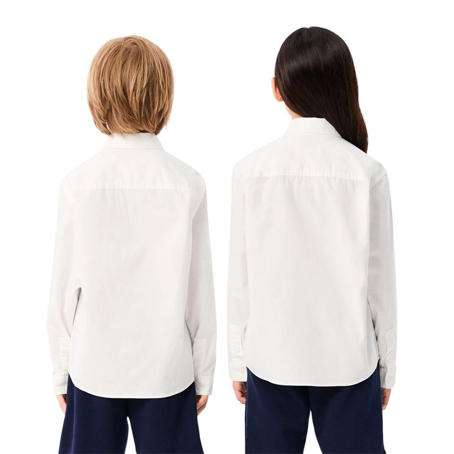 Camicia manica lunga Oxford con tasca sul petto da bambino Lacoste | CJ5296001